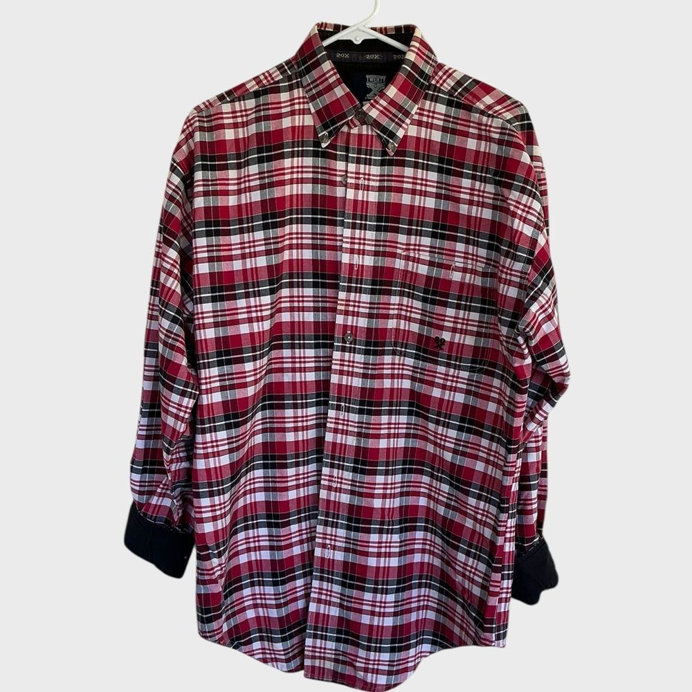 Twenty X by Wrangler Red Plaid Western Shirt | Men’s XL